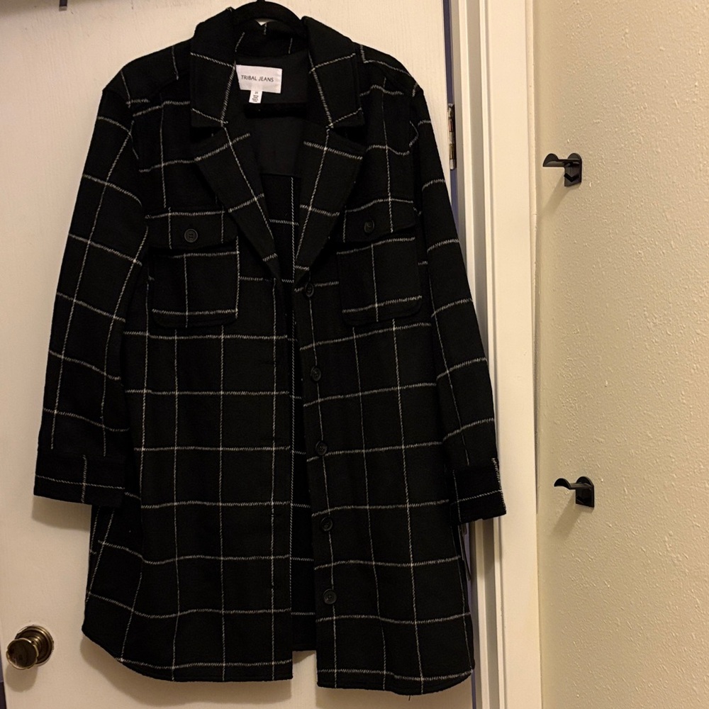 NWT-Tribal Black and White Checkered Blazer